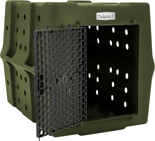 Vista 2 de Dakota 283 Crate - Cajón canino resistente y duradero, perrera económica (oliva, grande)