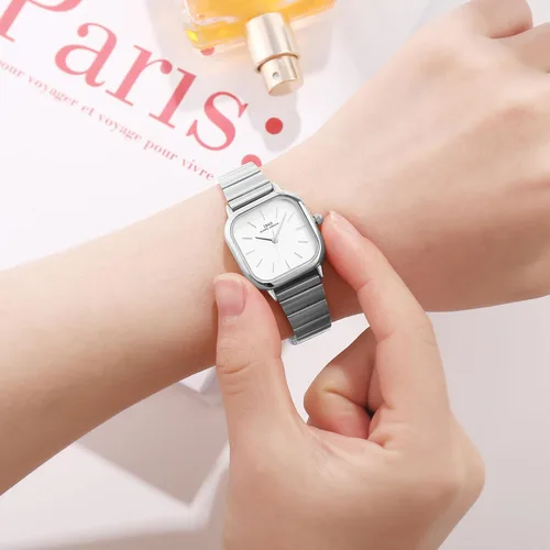 Vista 4 de IBSO BOERNI AIBISINO Relojes de cuarzo para mujer, esfera cuadrada, relojes casuales, reloj analógico, impermeable, reloj de moda para niñas