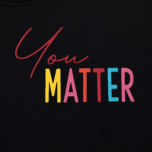 Vista 6 de Sudadera con texto en inglés You Matter para mujer Dear Person Behind Me, sudadera de salud mental positiva