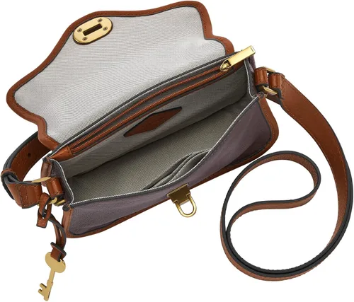 Vista 3 de Fossil Heritage - Bolso bandolera de piel con solapa para mujer
