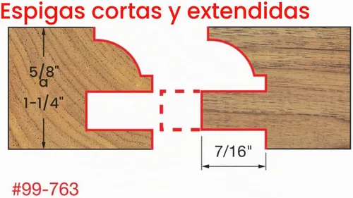 Vista 3 de Freud 99-763: Riel ajustable Premier de 1-11/16" (diámetro) y broca de ajuste - Cuenta redonda