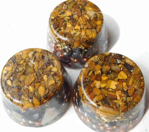 Vista 6 de Generador de orgón Buster de un solo cristal de ojo de tigre Acumulador de energía ¡Herramienta de regalo perfecta! ¡Orgonita muchos ingredientes
