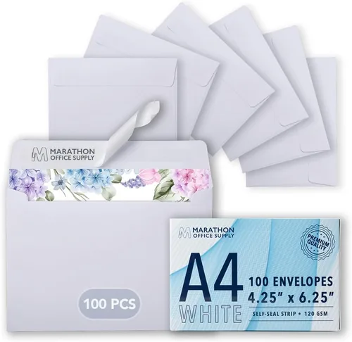 Vista 8 de MOS — Sobres de Papel Kraft A1 de 3.6 x 5.1 Pulgadas, Paquete de 100 — Sobres de Invitación Autoadhesivos Marrones de Peso Pesado para RSVP