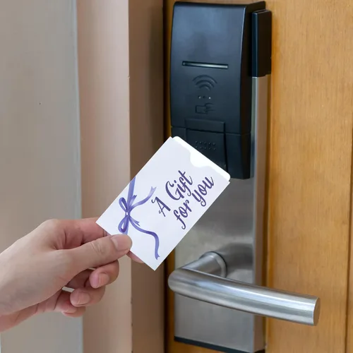 Vista 6 de Paquete de 300 fundas para tarjetas, protector de tarjetas de crédito, portadores de tarjetas llave de hotel, mini sobres para tarjetas