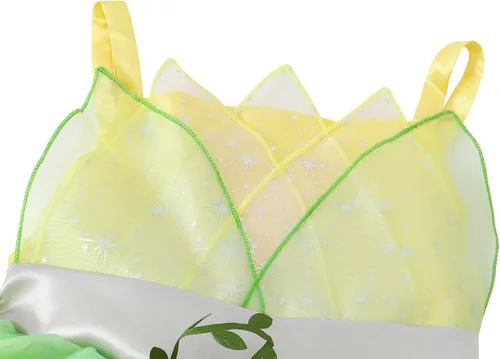 Vista 4 de WonderBabe Princess Costume for Girls Green Fairy Frog Dress Birthday Party Halloween Costume Cosplay Dress up for Kids