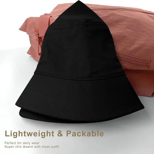 Vista 46 de GADIEMKENSD Sombrero de pescador 100% algodón, unisex, protección solar UPF 50, ligero, plegable