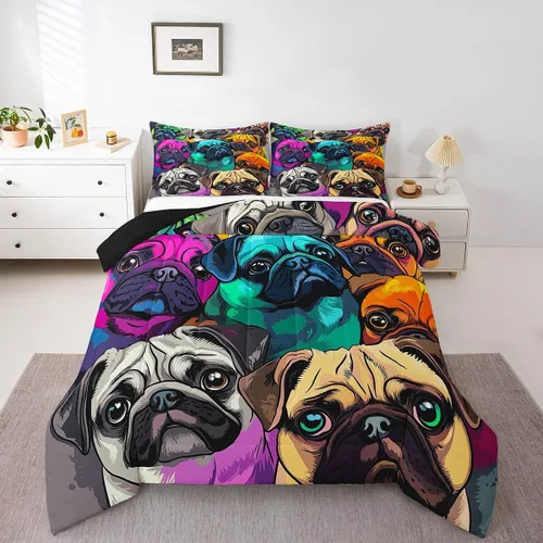 Vista 31 de Juegos de ropa de cama de piel de vaca con patchwork, edredón con estampado de piel de vaca, juego de edredón de animales de granja para niños