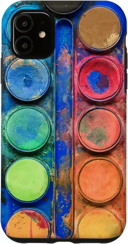 Vista 8 de Caja de paleta de pintura de acuarela - Funda de regalo divertida para artista/pintor/arte para iPhone 17