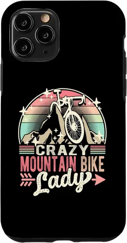 Vista 10 de iPhone 15 Crazy Mountain Bike Lady Cycling Biking Cyclist Biker Girl Case