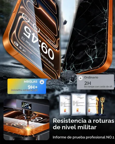 Vista 4 de MRGLAS - Protector de pantalla de privacidad para iPhone 17 Pro Max de 6.9