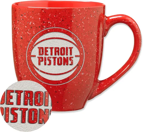 Vista 86 de Rico Industries NBA 16 oz Team Color Laser Engraved Speckled Ceramic Coffee Mug 3-Color del