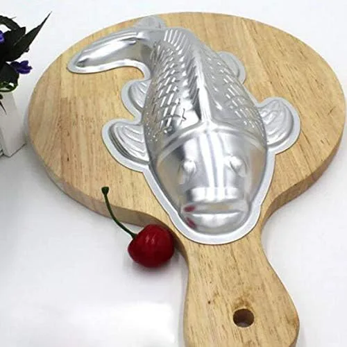 Vista 5 de Molde Koi en forma de pez - Molde para pastel de aleación de aluminio 3D (10 pulgadas)