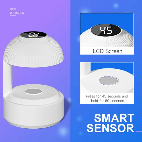 Vista 3 de WEVILI Mini luz UV para uñas, lámpara de uñas portátil de 9 W, 5 LED secador de uñas con cable USB para todos los esmaltes de gel