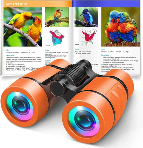 Vista 9 de Juguetes para niños de 3 a 8 años: prismáticos para niños con manual de observación de aves 4 5 6 7 8 años niños niñas regalos de Navidad