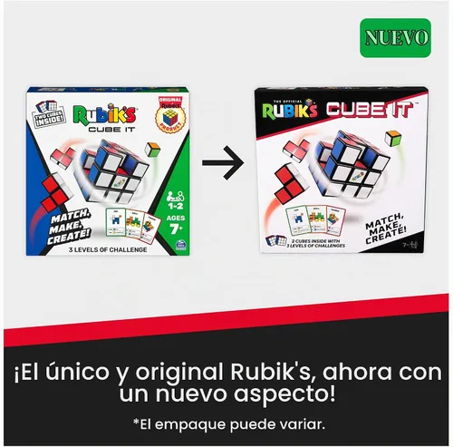 Vista 6 de Cubo de Rubik, Cube It, Juego de Mesa de Secuencia de Rompecabezas 3D de 2 Jugadores, Actividad de Alivio del Estrés, Juguete de Dedos, Cubo