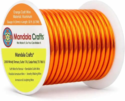 Vista 111 de Mandala Crafts - Alambre de aluminio anodizado de calibre 22 para hacer joyas - 137.2 m de alambre flexible surtido y coloreado - Doble para bonsái