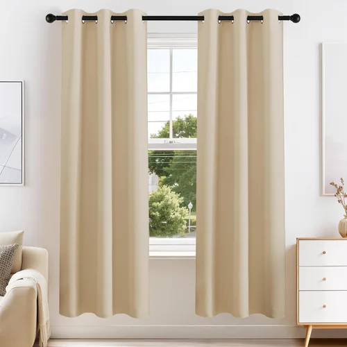 Vista 30 de PONY DANCE Cortinas para Autocaravana de 24 pulgadas de Largo, Cortinas Cortas para Baño y Cocina, Mini Cortinas de Privacidad para Camper