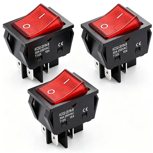 Vista 12 de TWTADE / 4 unids interruptor basculante momentáneo cuadrado (ON) - Apagado (ON) SPDT 3 Pin 3 posiciones 6A 250VAC/10A 125VAC Mini coche auto barco