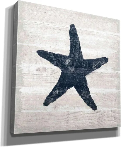 Vista 2 de Epic Graffiti 'Driftwood Coast V Blue' por Sue Schlabach, lienzo giclée para pared, 12 x 12 pulgadas