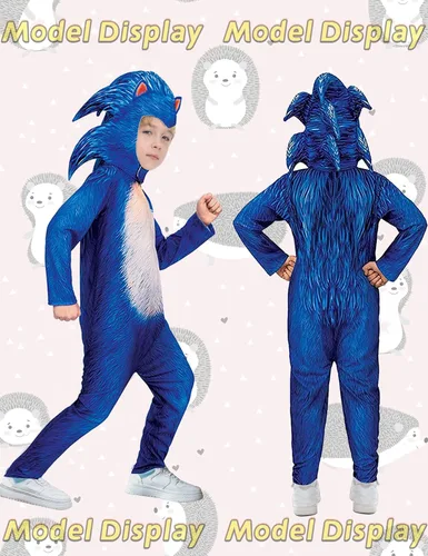 Vista 4 de Cuecutie Kids Costume Halloween Boys Suit Cartoon Cosplay Jumpsuit Outfits with Headgear Gloves 3-9T