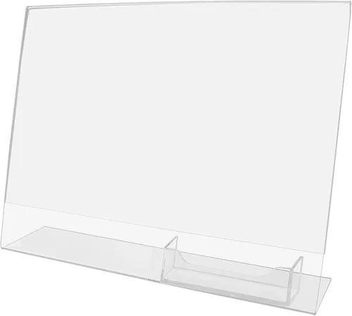Vista 13 de Marketing Holders 4 Pack 17 "x 11" Mesa Horizontal Carpa Carpa Soporte de Letrero de Acrílico Claro Aviso Tienda de Documentos Marco de Señalización