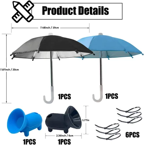 Vista 2 de 4 soportes para paraguas para teléfono, soporte de ventosa para teléfono, parasol para teléfono, protector solar antirreflejo, protector solar