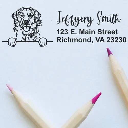 Vista 133 de American Bulldog Stamp Duo, Custom Return Address for Dog Lovers, Personalized Mail Mark for Letters and Cards