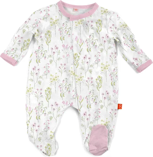 Vista 8 de Magnético Me Pijamas con piecitos de modal suave para bebé con cierre magnético rápido Pijama para niños y niñas, recién nacido a 24 meses