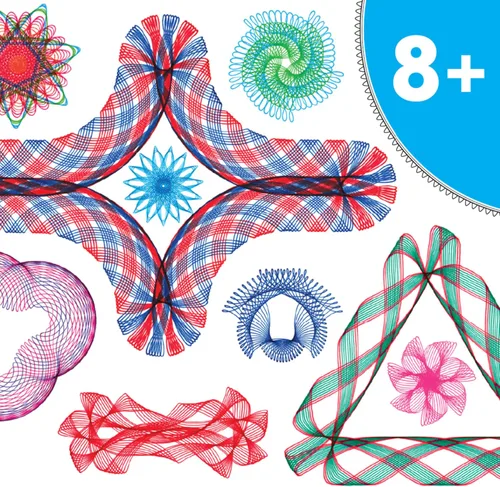 Vista 5 de Super Spirograph Jumbo Kit, 75 piezas (Edición 50 aniversario)