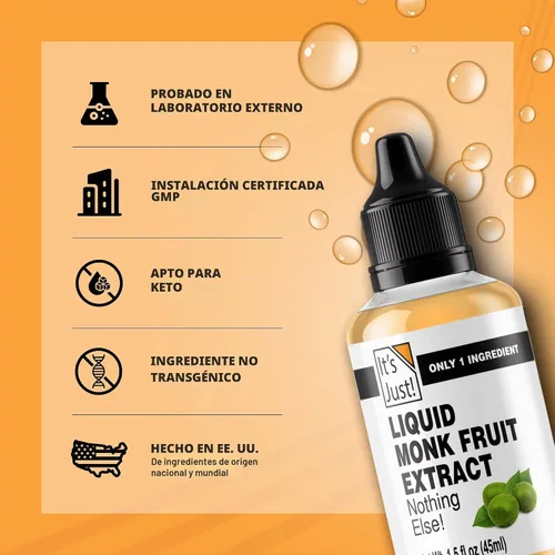 Vista 4 de It's Just - Extracto líquido de fruta de monje - 1.5 fl oz