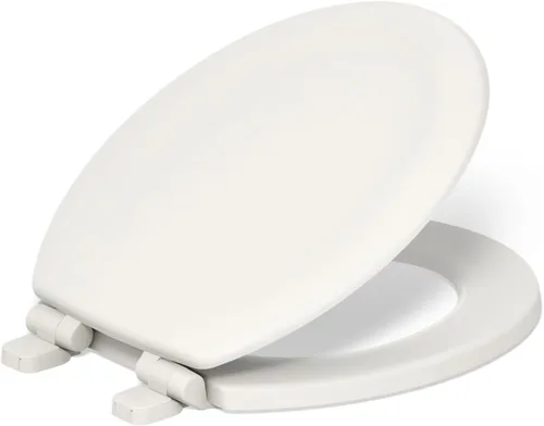 Vista 16 de KOHLER Stonewood Quiet-Close, Asiento de inodoro redondo de cierre suave, madera duradera, fácil instalación, ajuste universal, elementos esenciales