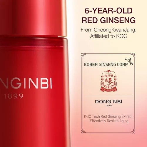 Vista 7 de Donginbi Set especial de esencia única 1899, regalos de Año Nuevo para mujeres, esencia facial de ginseng rojo coreano para resplandor y reparación