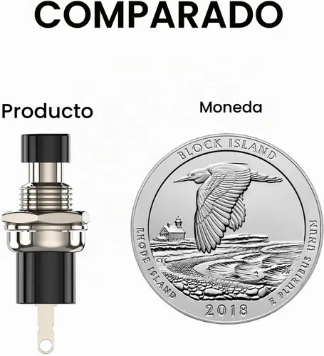 Vista 6 de Interruptor de botón momentáneo, 1A 250VAC SPST Mini interruptores de botón cerrado normal (NC) tapa negra y roja - 10 piezas Negro&rojo