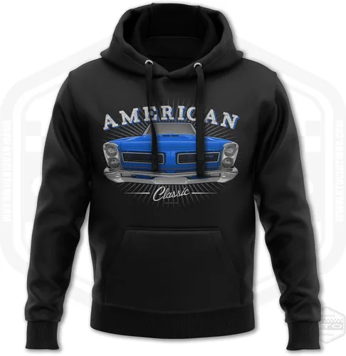 Vista 6 de 1965 GTO Tribute - Sudadera con capucha para hombre, color negro, idea de regalo para fanáticos del automóvil American Muscle S-3XL Fabricado
