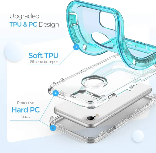 Vista 3 de ORIbox - Funda compatible con iPhone XR, resistente a los golpes, anticaídas, transparente