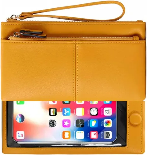 Vista 8 de Funda de cuero para teléfono con pantalla táctil, cartera de mano para mujeres y niñas