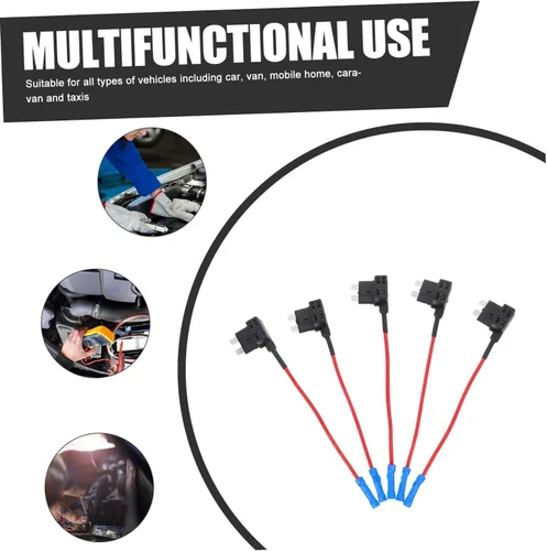 Vista 5 de 10pcs Automotive Fuse Tap Adapter 16 Gauge Wire 32v 10a