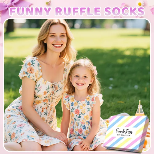 Vista 14 de sockfun Calcetines con volantes para bebé, calcetines de encaje con volantes para niños pequeños y niñas
