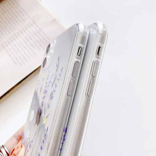 Vista 6 de Funda compatible con iPhone 6/6s para niñas y mujeres, elegante funda de protección de gel de goma TPU transparente suave y transparente para iPhone
