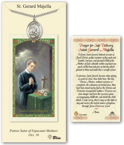 Vista 6 de Medalla de peltre Nuestra Señora de la Consolación con tarjeta de oración santa laminada