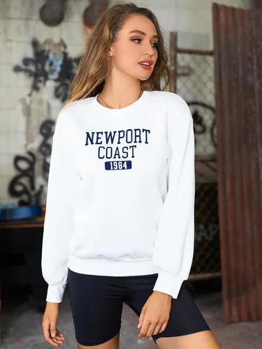 Vista 5 de SweatyRocks Sudadera casual de manga larga con estampado gráfico para mujer