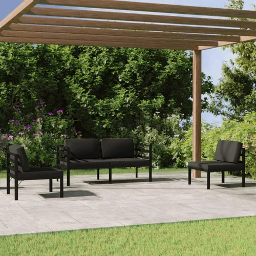Vista 20 de Juego de 7 piezas para patio con cojines, sofá al aire libre, juego de bar de patio, muebles modernos para exteriores, banco de comedor