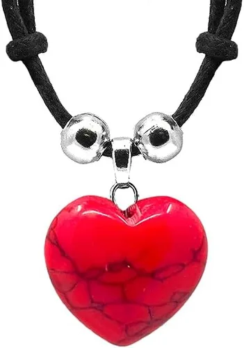 Vista 11 de Collar ajustable con dije de cristal curativo en forma de corazón, joyería de chakras hecha a mano para mujer, accesorios bohemios Negro Onyx