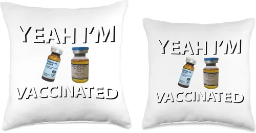Vista 3 de Yeah i'm Vaccinated Trenbolone Funny Tren Gym Jim Bodybuilding Vacunated Treenbolone Funny Tren Lover Gym Jim - Almohada de tiro 16 x 16 pulgadas
