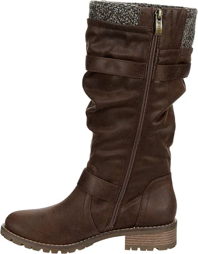 Vista 3 de XAPPEAL Chelsey - Botas de equitación altas hasta la rodilla para mujer con hebilla