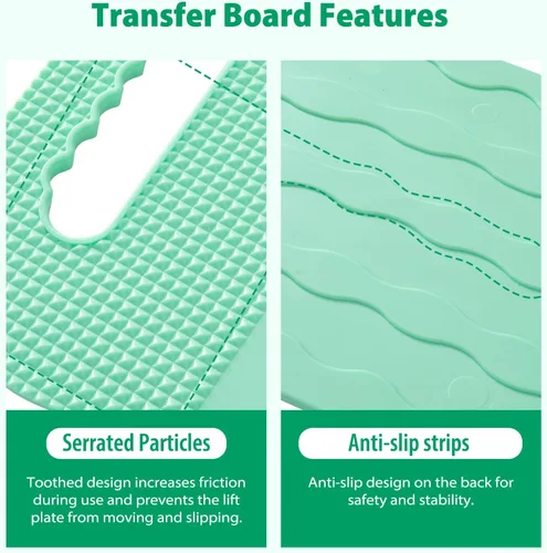 Vista 4 de Tabla de transferencia con hoja deslizante, elegible para FSA, dispositivo de asistencia deslizante para traslados o personas mayores de silla