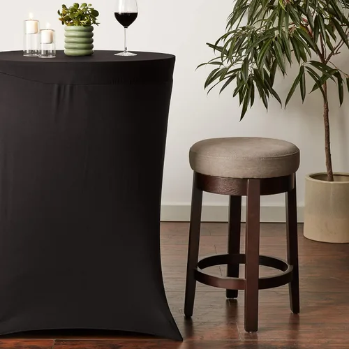 Vista 2 de LA Linen TCSpandex32Rx42H_Funda de elastano negra, 32 x 42