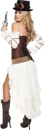 Vista 2 de Roma Costume 7 piezas sexy Steampunk Babe para mujer