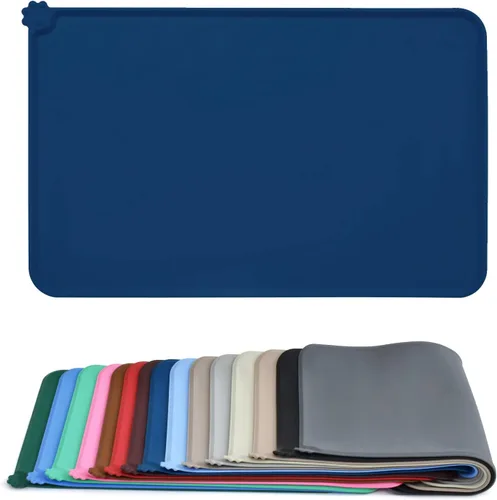 Vista 13 de AUDWUD - Tapete de silicona, impermeable y antideslizante para alimentos de perros y gatos, para tazón de mascotas Marrón Adobe