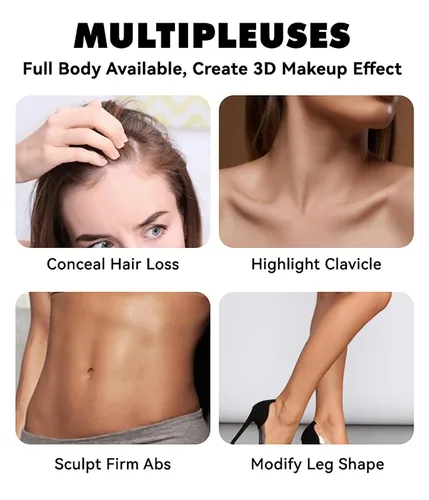 Vista 8 de Palitos de contorno en crema, 3 unidades, iluminador, bronceador, rubor, contorno de maquillaje facial, lápiz bronceador, crema para mejillas, rubor